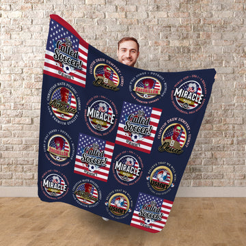 USA - Football Legends - Fleece Blanket 150cm X 150cm