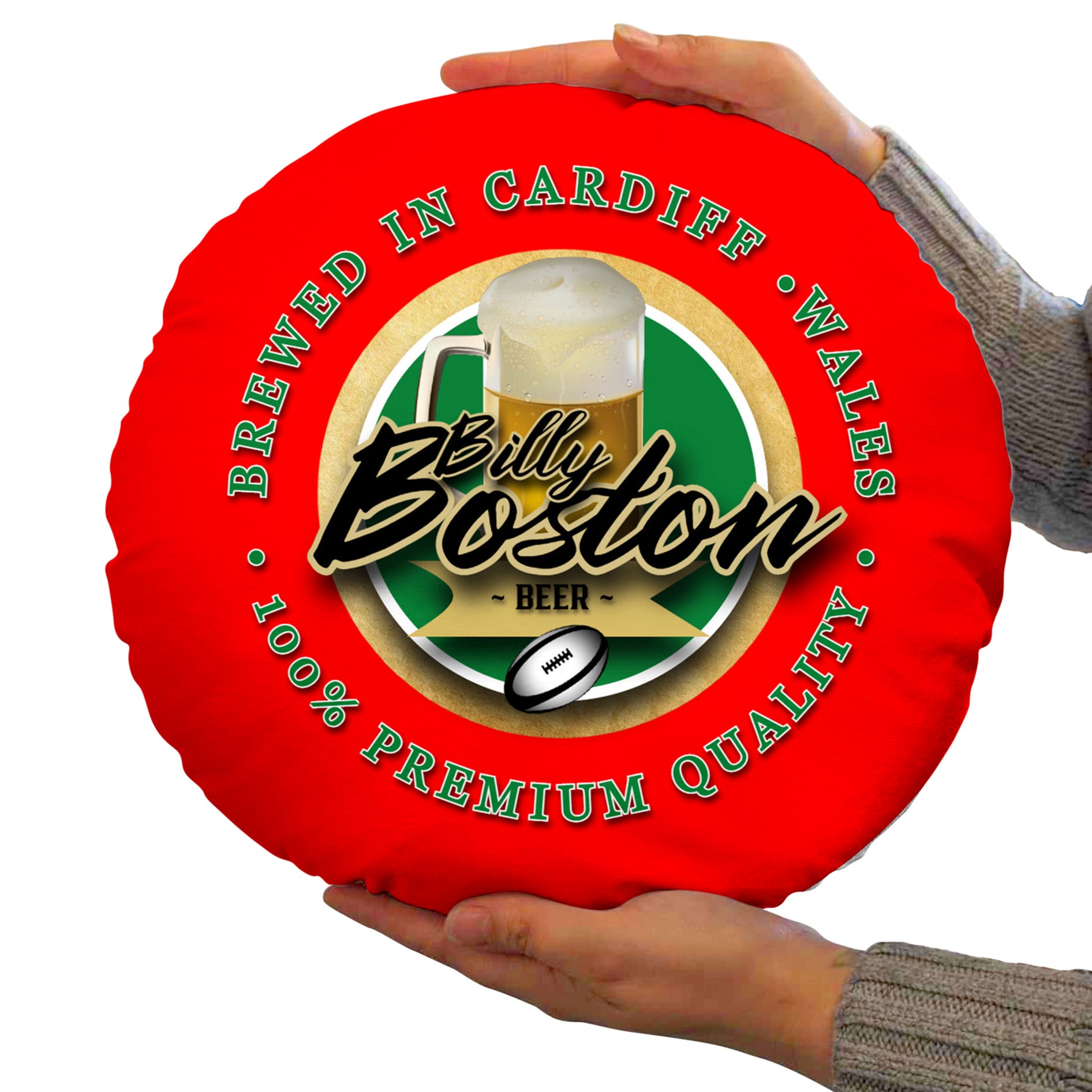 Wales Rugby League Boston  - Legend Collection - Circle Cushion 14"