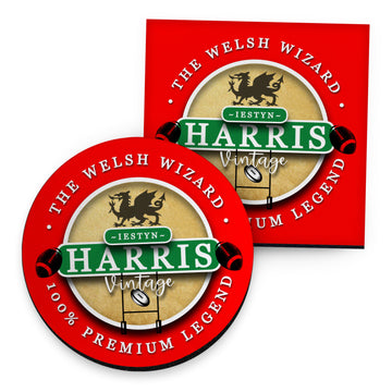 Wales Rugby League Harris - Coaster - Circle or Square