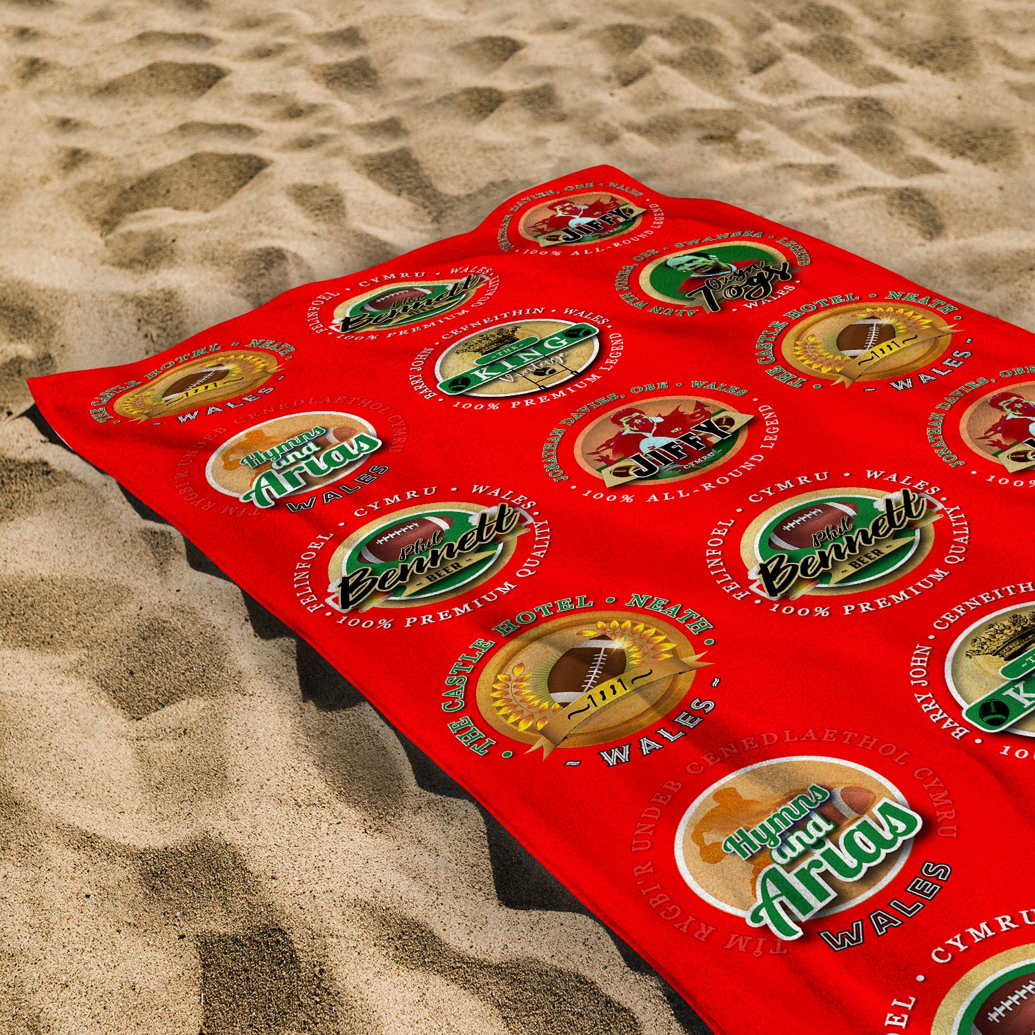 Wales Rugby Union - Legend Collection - Beach Towel