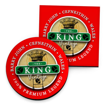 Wales Rugby Union King - Coaster - Circle or Square