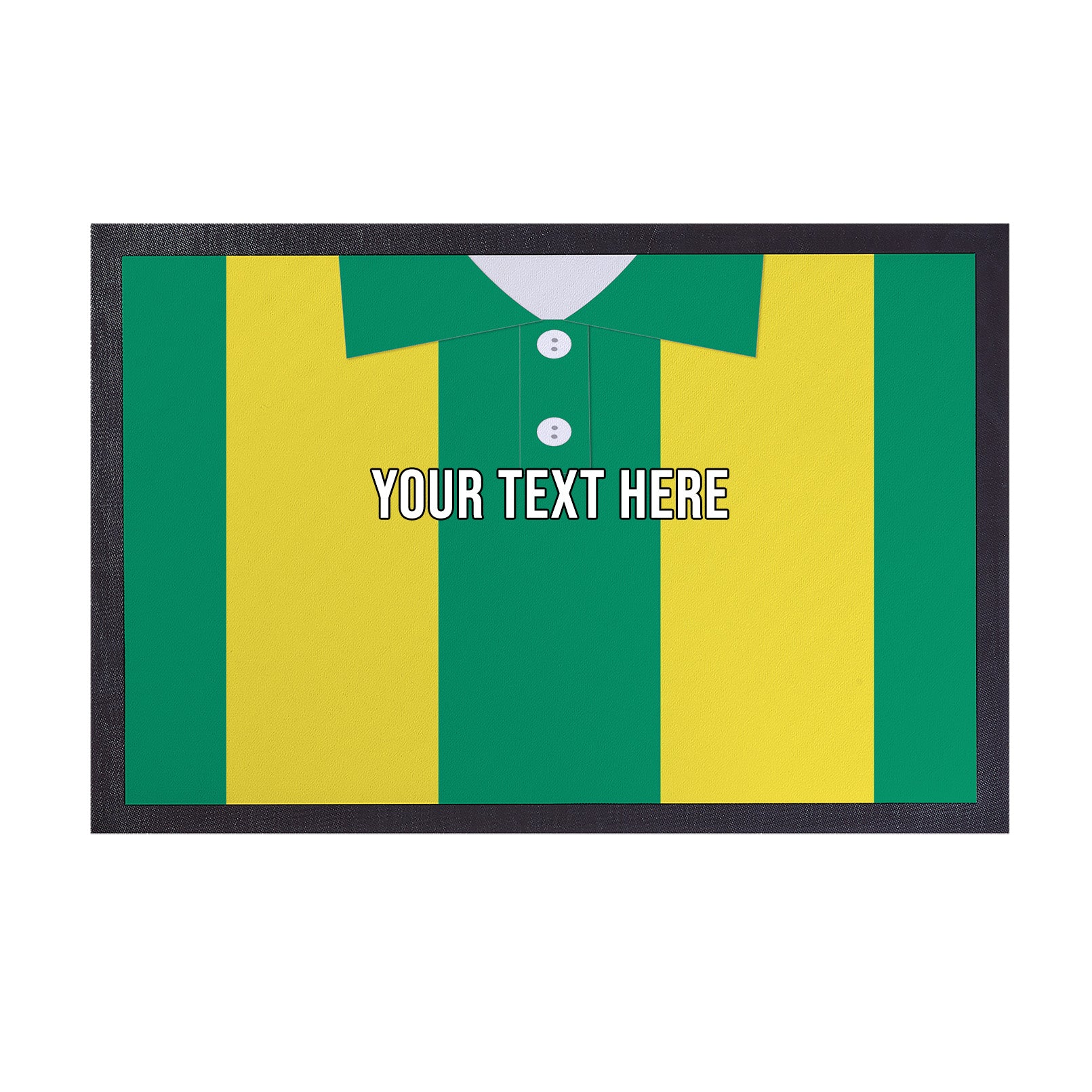 West Brom 1978 Away Shirt - Personalised Retro Door Mat - 60cm x 40cm