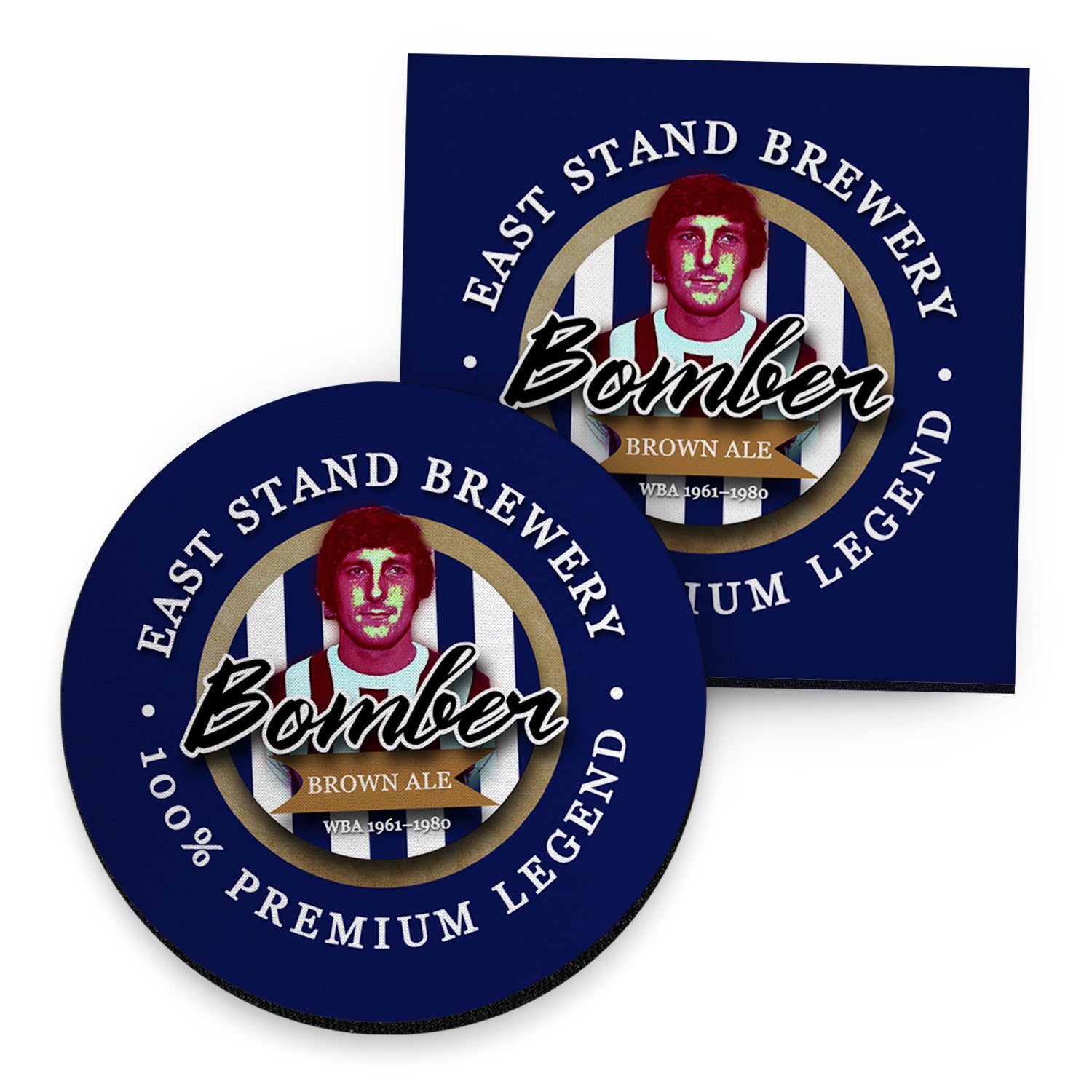 West Brom Brown - Football Coaster - Square Or Circle