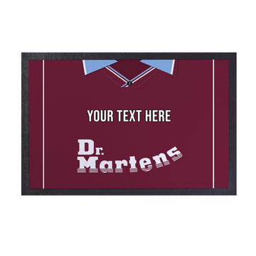 Bubbles United 2000 Home Shirt - Personalised Retro Door Mat - 60cm x 40cm