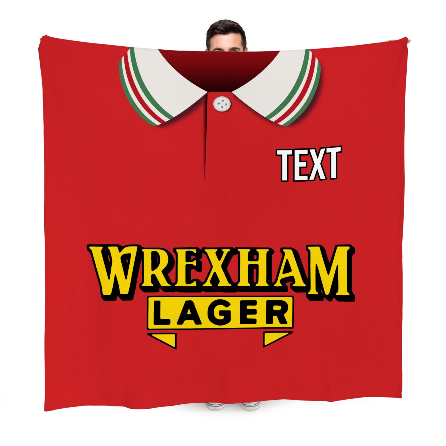 Wrexham 1997 Home Shirt - Personalised Retro Fleece Blanket 150cm X 150cm