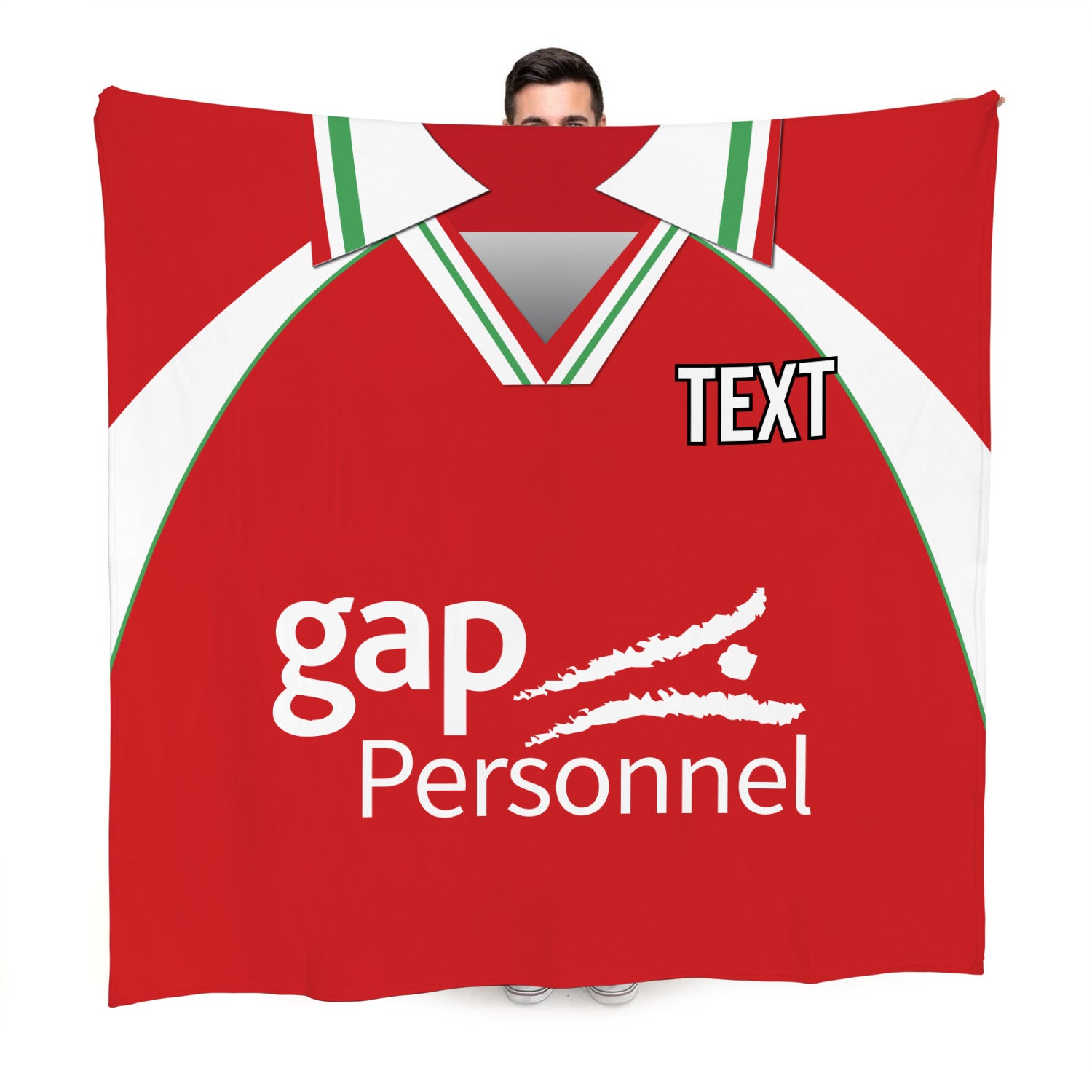 Wrexham 2002 Home Shirt - Personalised Retro Fleece Blanket 150cm X 150cm