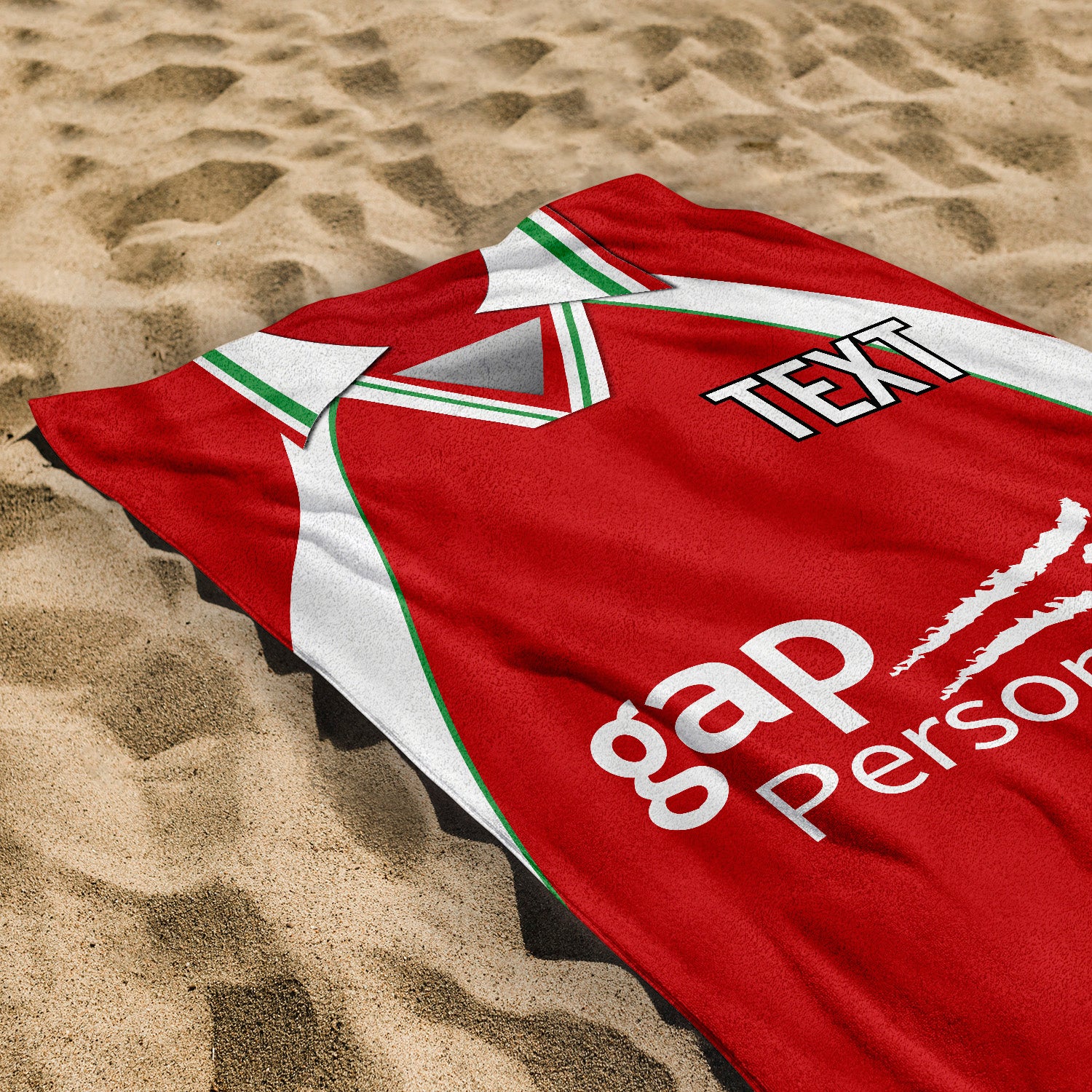 Wrexham 2002 Home Shirt - Personalised Lightweight, Microfibre Retro Beach Towel - 150cm x 75cm