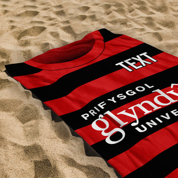 Wrexham 2014 Home Shirt - Personalised Lightweight, Microfibre Retro Beach Towel - 150cm x 75cm