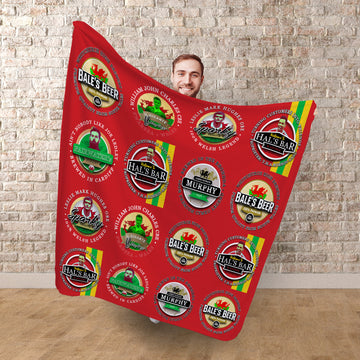 Wales - Football Legends - Fleece Blanket 150cm X 150cm