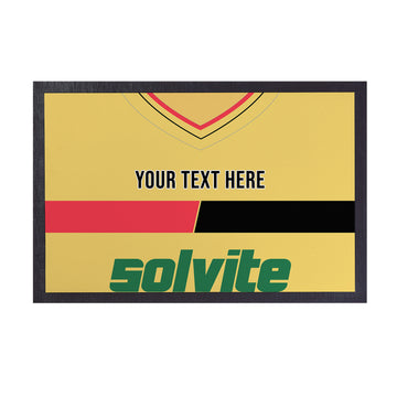 The Hornets 1986 Home Shirt - Personalised Retro Door Mat - 60cm x 40cm