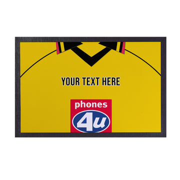 The Hornets 1999 Home Shirt - Personalised Retro Door Mat - 60cm x 40cm