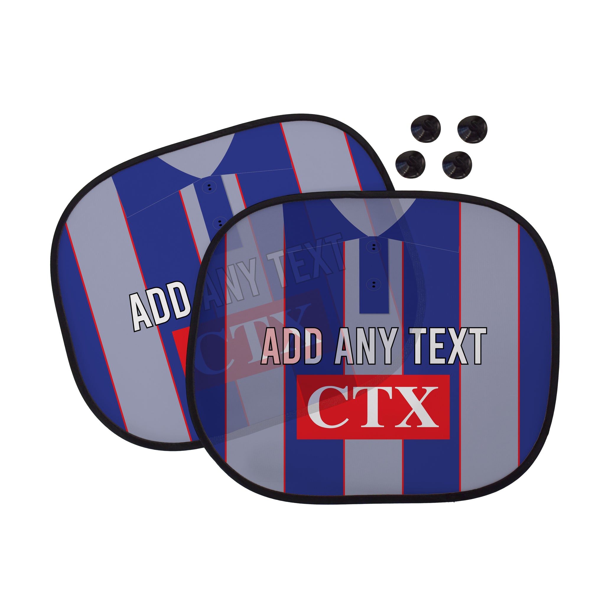 Watford 1998 Away Shirt - Personalised Retro Football Car Sun Shade - Set of 2