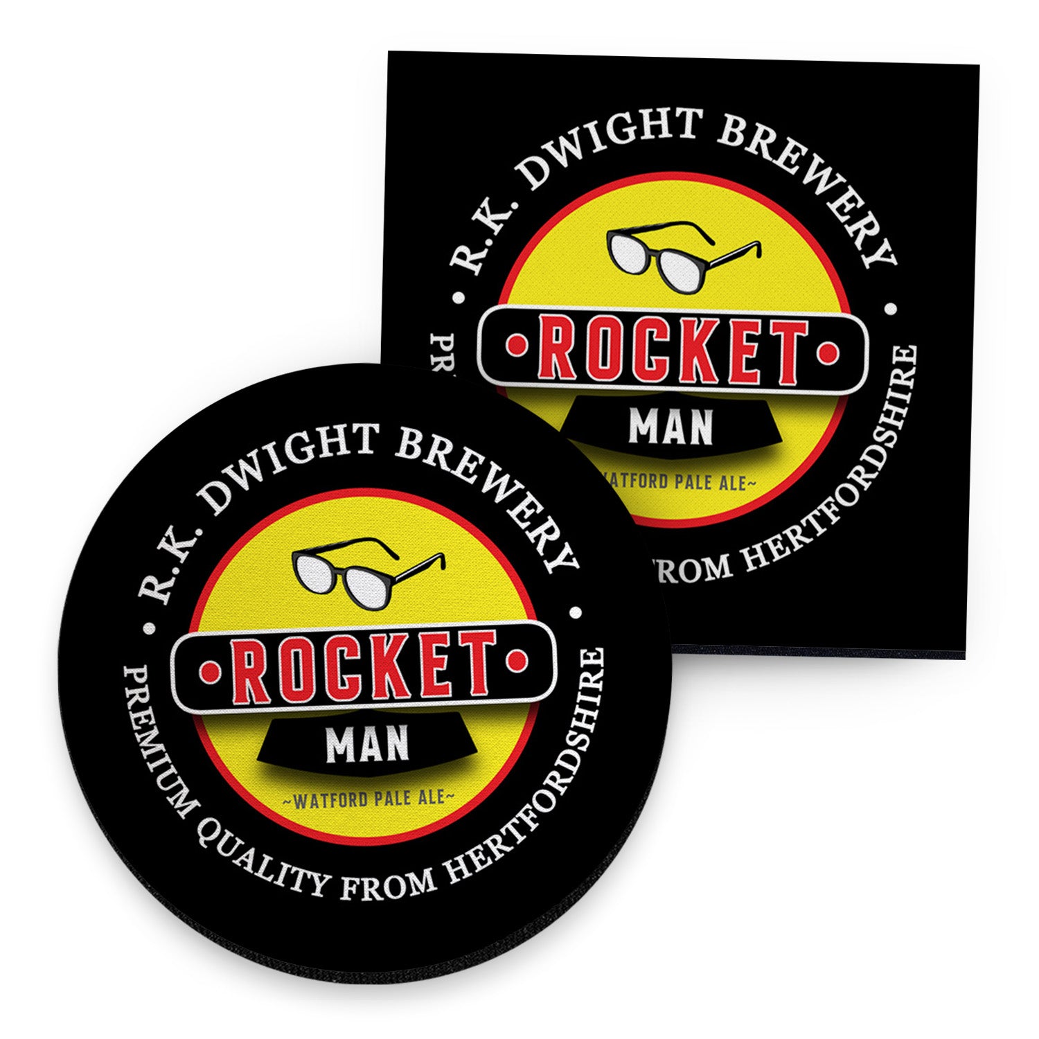 The Hornets Rocket Man - Football Coaster - Square Or Circle