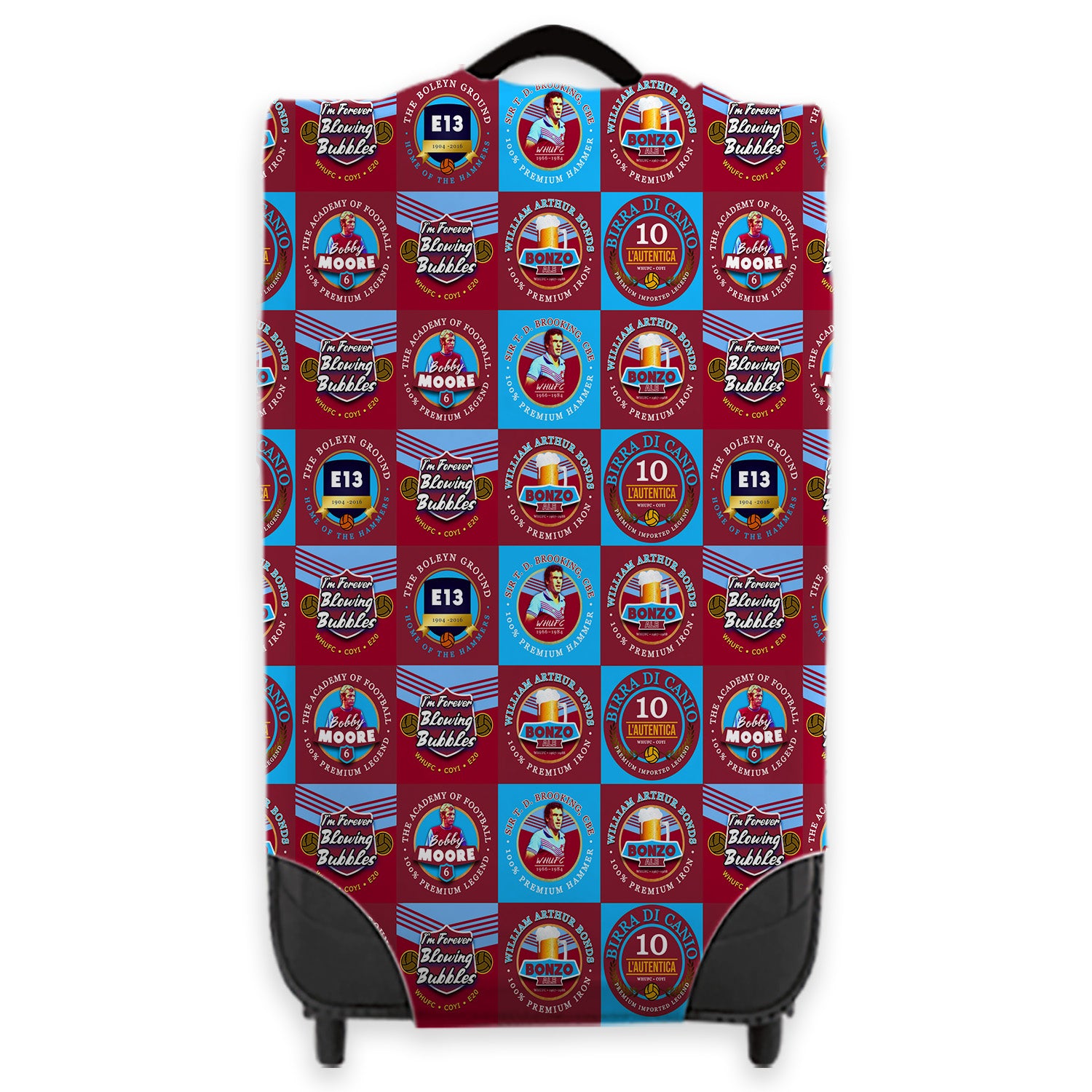 Bubbles United - Football Legends - Luggage Cover - 3 Sizes