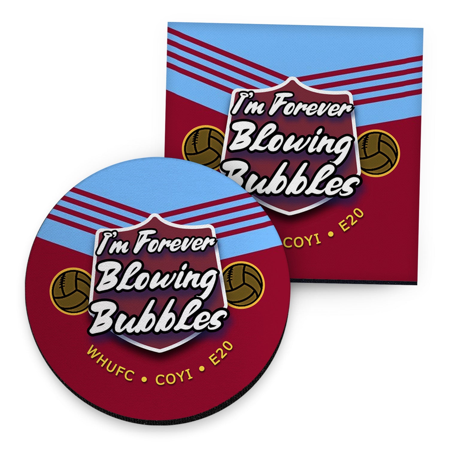 Bubbles United Bubbles - Football Coaster - Square Or Circle