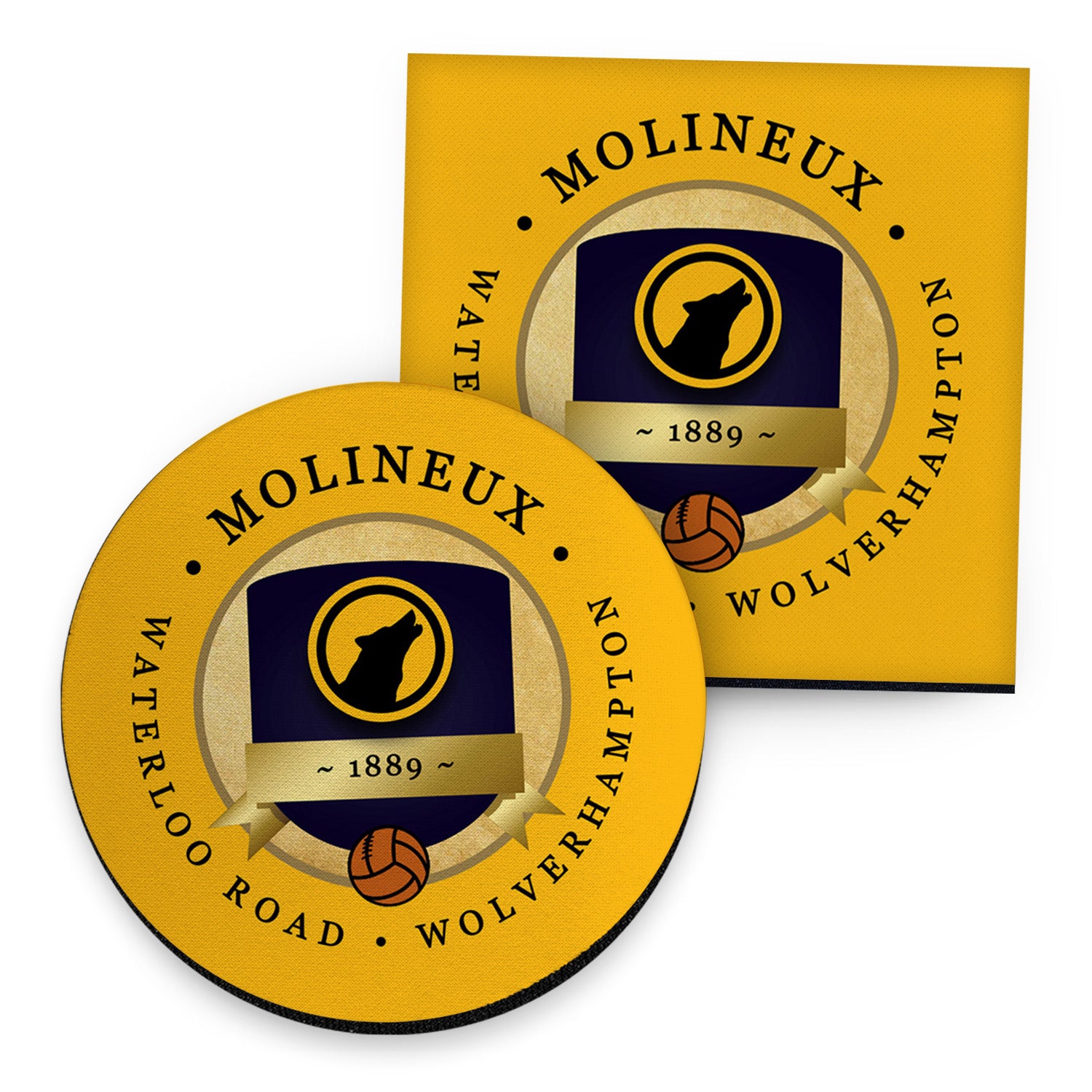 Wolverhampton Molineux - Football Coaster - Square Or Circle