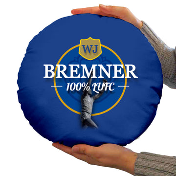 Leeds WJ Bremner- Football Legends - Circle Cushion 14"