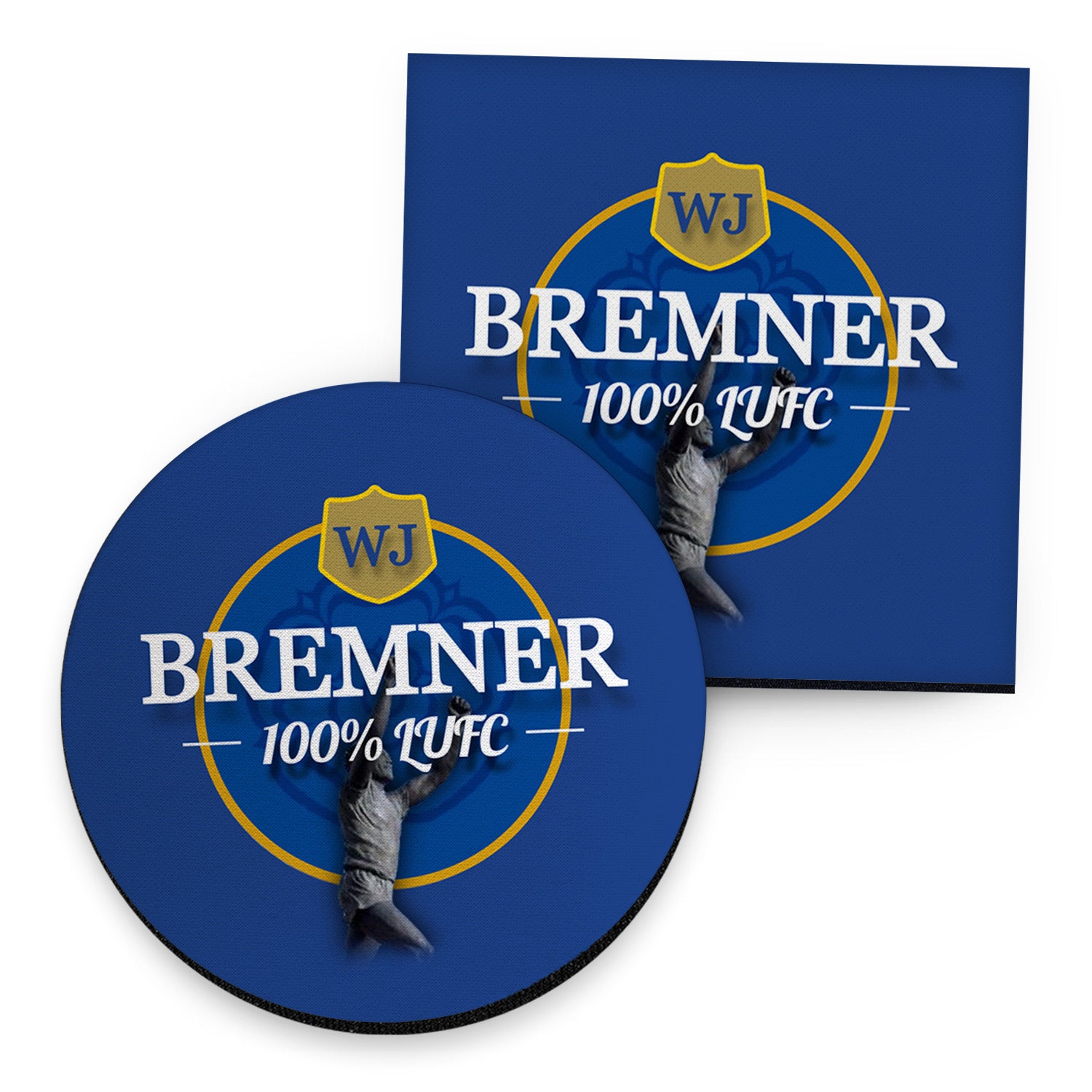 Leeds WJ Bremner- Football Coaster - Square Or Circle