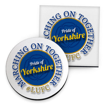 Leeds marching on together- Football Coaster - Square Or Circle