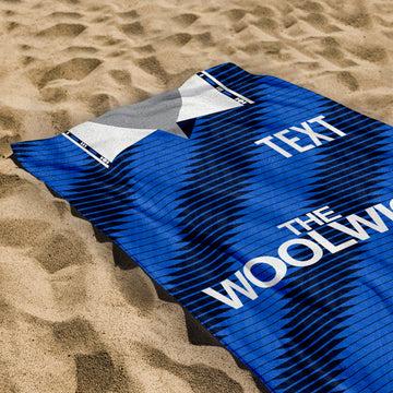 The Addicks 1991 Away Shirt - Personalised Lightweight, Microfibre Retro Beach Towel - 150cm x 75cm