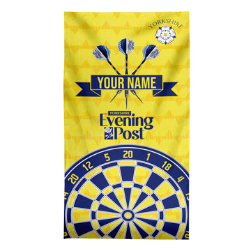 Darts Leeds - 1992 Away - Personalised Lightweight, Microfibre Retro Beach Towel - 150cm x 75cm