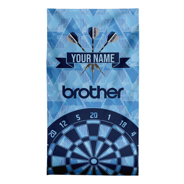 Darts Manchester Blue Retro - 1989 Home - Personalised Lightweight, Microfibre Retro Beach Towel - 150cm x 75cm