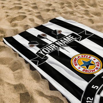 Darts Newcastle - 1996 Home - Personalised Lightweight, Microfibre Retro Beach Towel - 150cm x 75cm