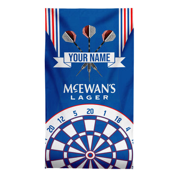 Darts Rangers - 1996 Home - Personalised Lightweight, Microfibre Retro Beach Towel - 150cm x 75cm