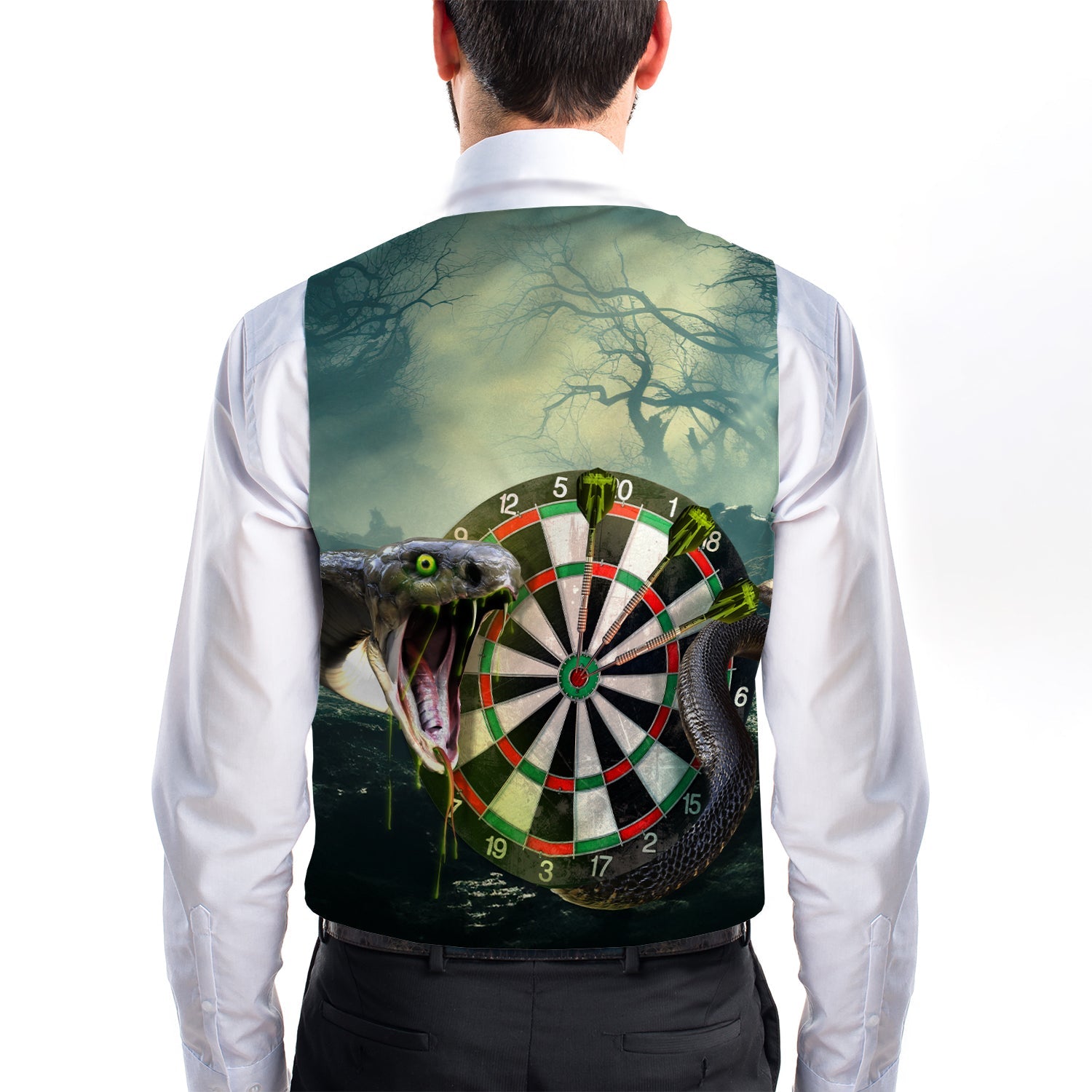 Darts Snakebite - Novelty Costume Fancy Dress Waistcoat ( 4 sizes available )