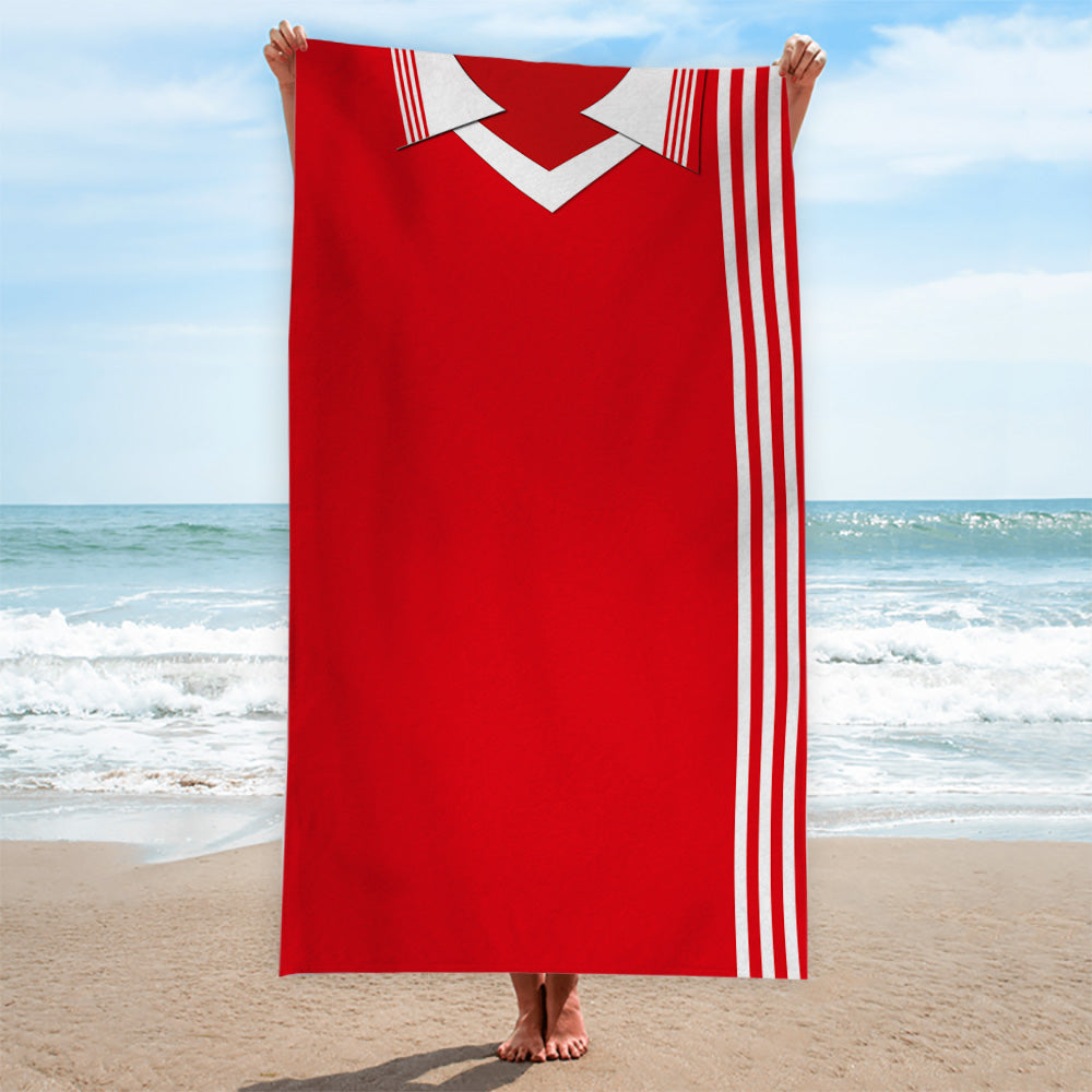 Aberdeen 1976 Home Shirt - Personalised Lightweight, Microfibre Retro Beach Towel 