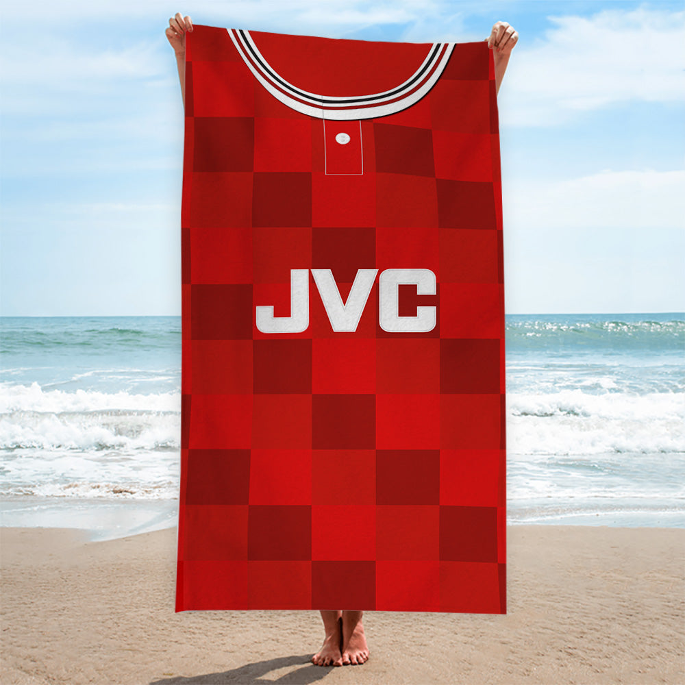 Aberdeen 1987 Home Shirt - Personalised Lightweight, Microfibre Retro Beach Towel 