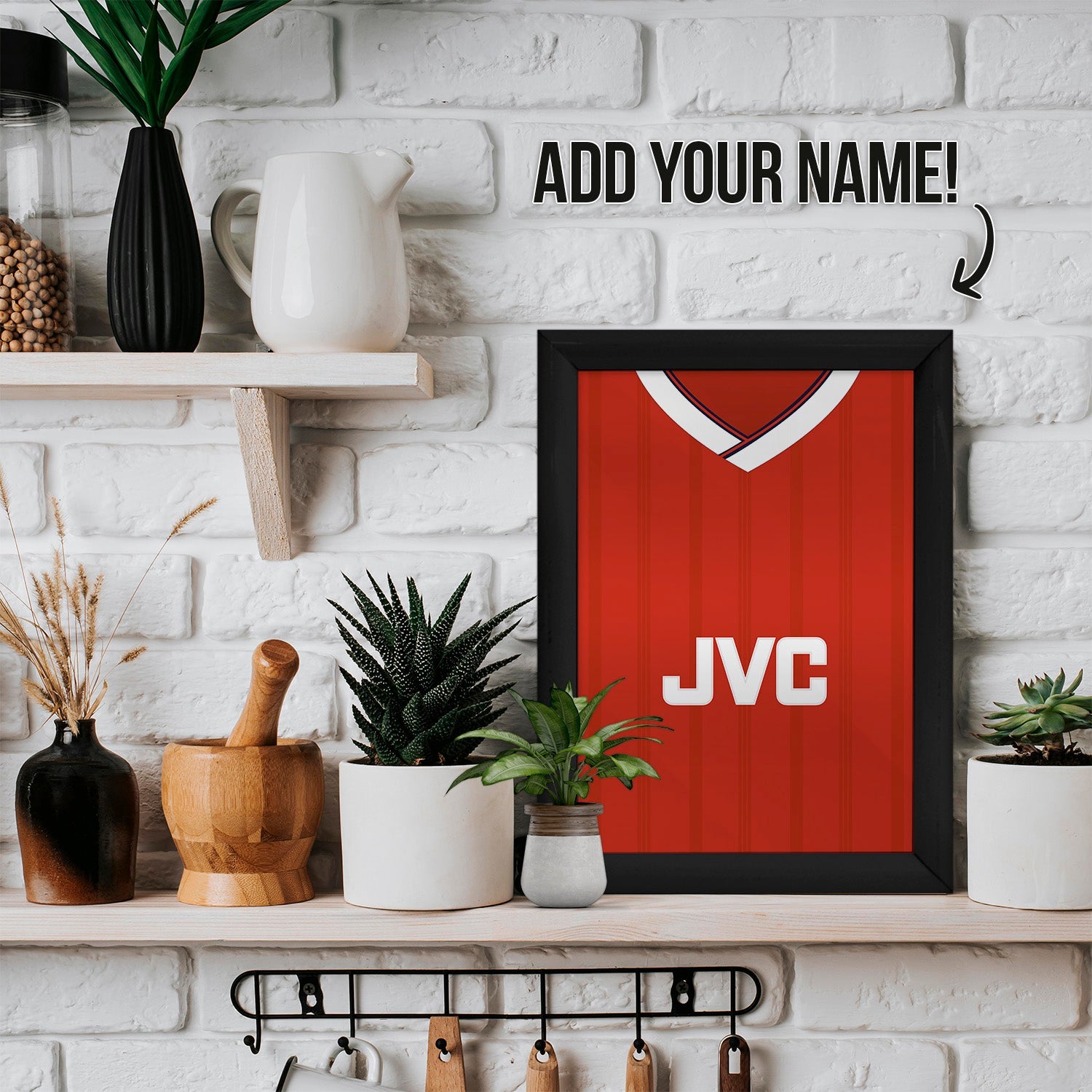 Personalised Arsenal 1988 Home Shirt - A4 Metal Sign Plaque