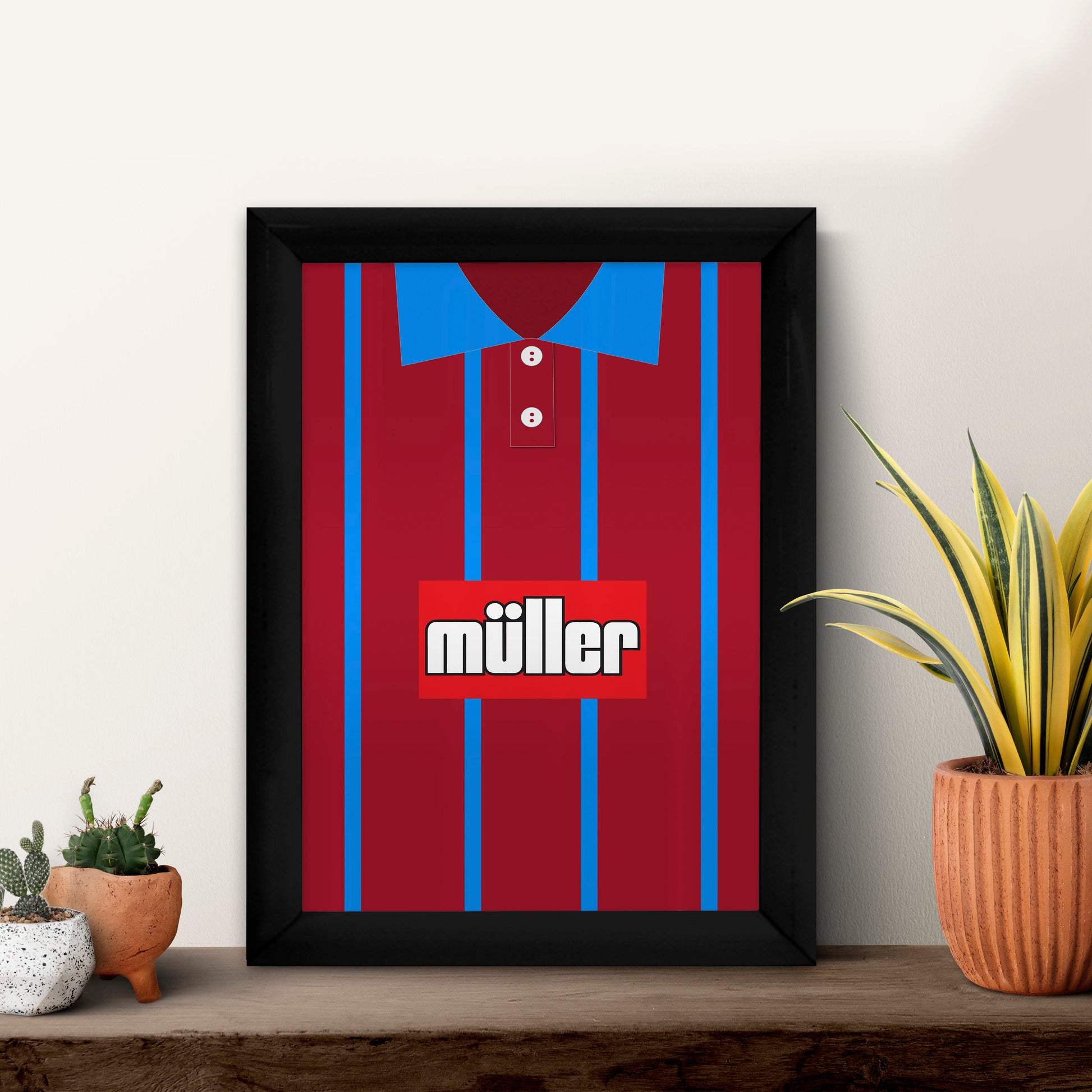 Personalised Aston Villa - 1993 Home Shirt - A4 Metal Sign Plaque