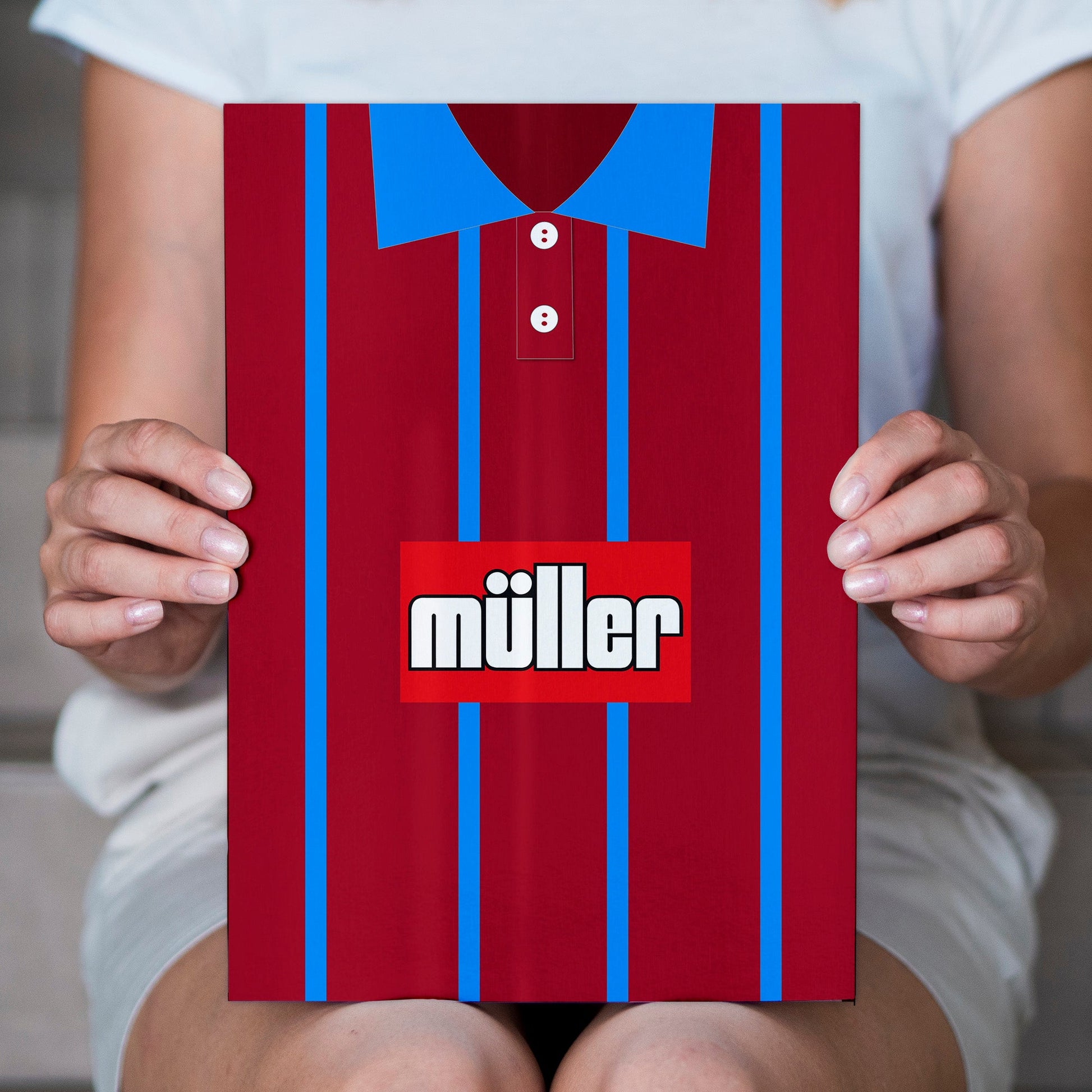 Personalised Aston Villa - 1993 Home Shirt - A4 Metal Sign Plaque