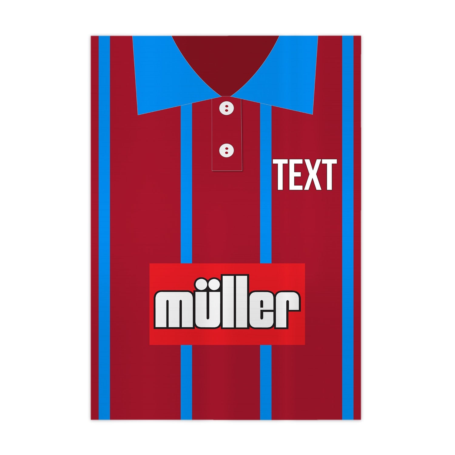 Personalised Aston Villa - 1993 Home Shirt - A4 Metal Sign Plaque