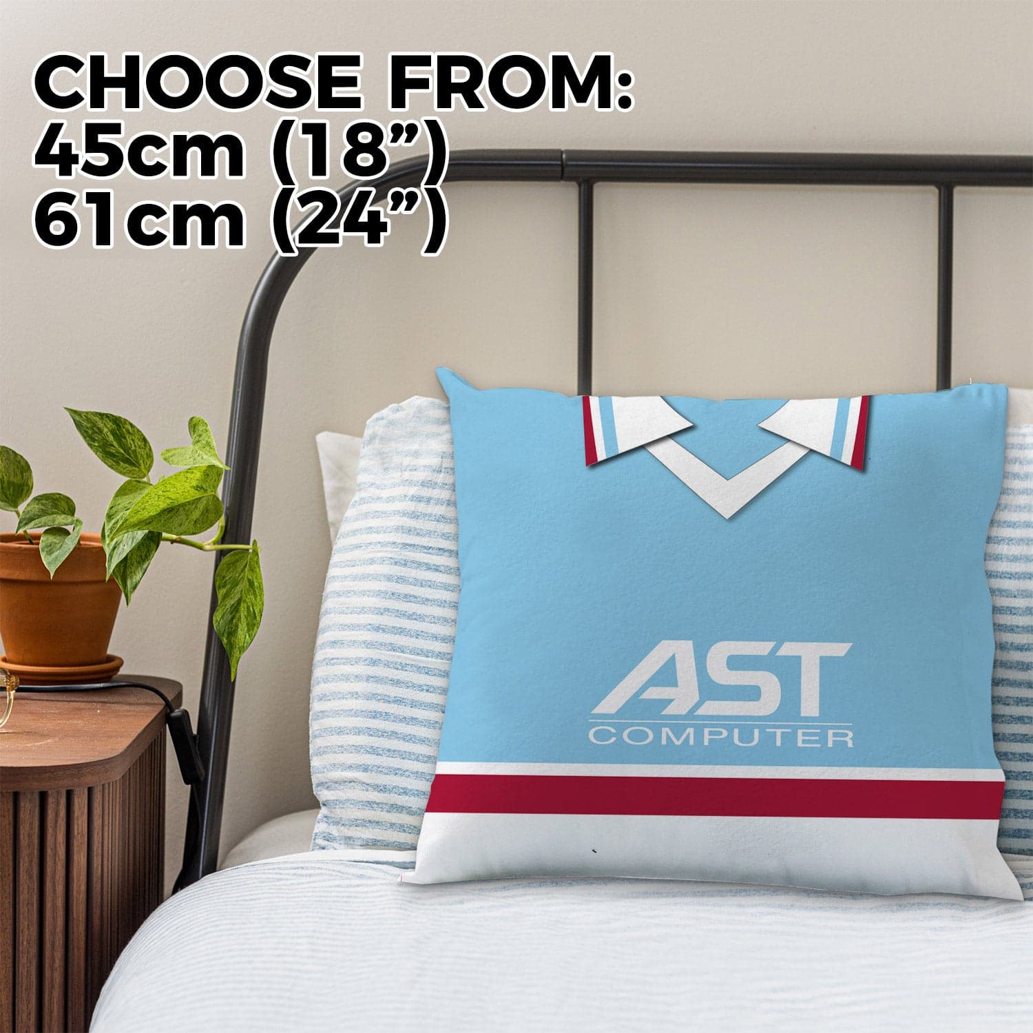 Aston Villa - 1983 Home Shirt - 45cm or 61cm Retro Cushion