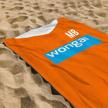 Blackpool - 2010 Home Shirt - Personalised Retro Lightweight, Microfibre Beach Towel - 150cm x 75cm
