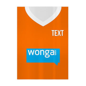 Personalised Blackpool - 2010 Home Shirt - A4 Metal Sign Plaque - Frame Options Available