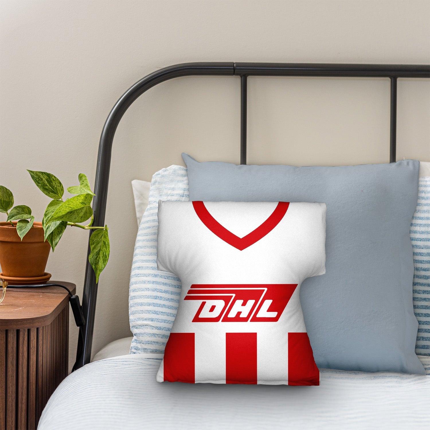 Brentford - 1983 Home Shirt - Personalised Retro Shirt Cushion