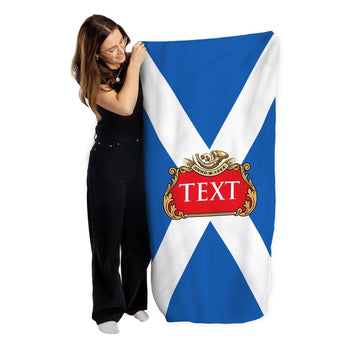 Scotland Flag -Personalised Lightweight, Microfibre Beach Towel