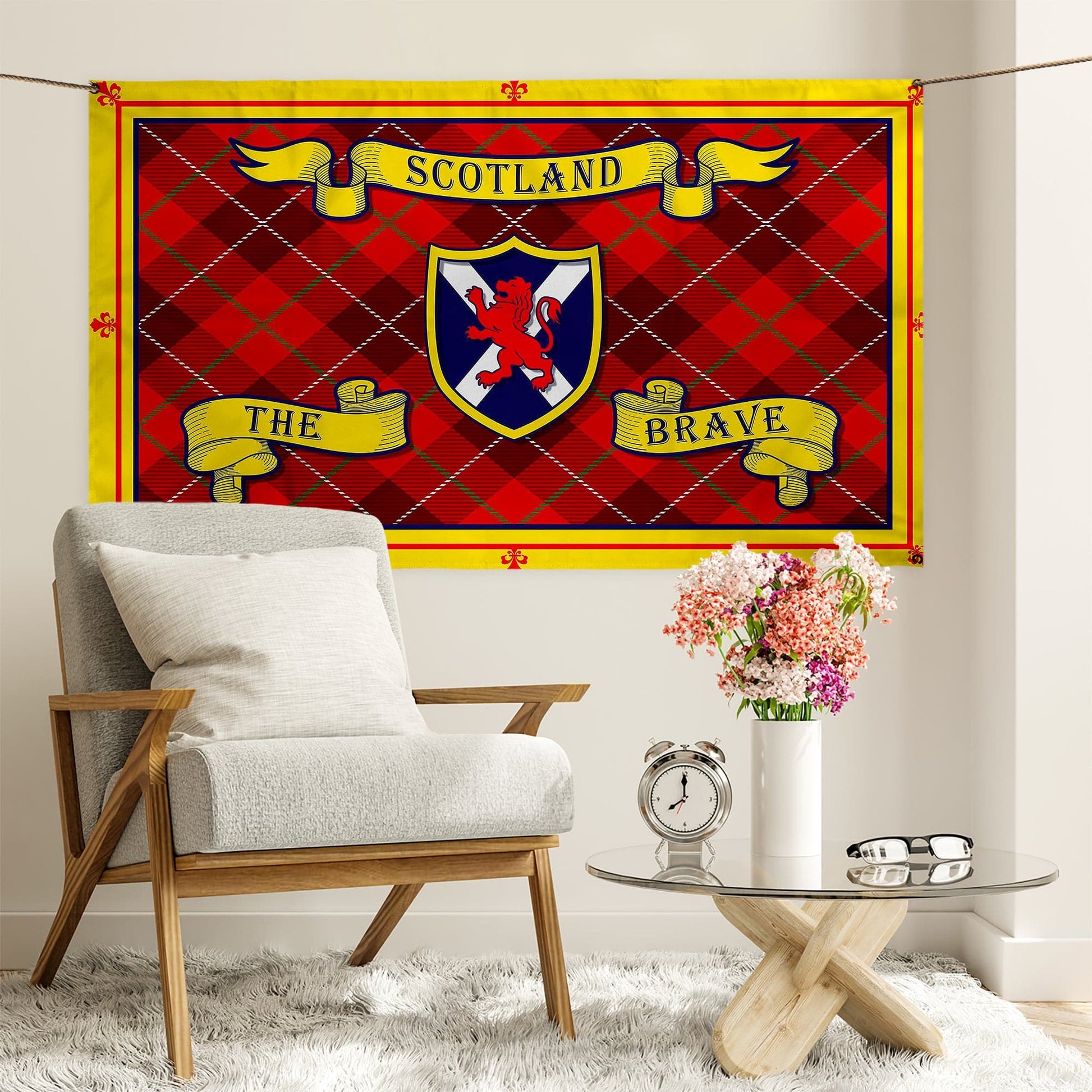 Scotland - The Brave - Tartan - 5 X 3 Banner