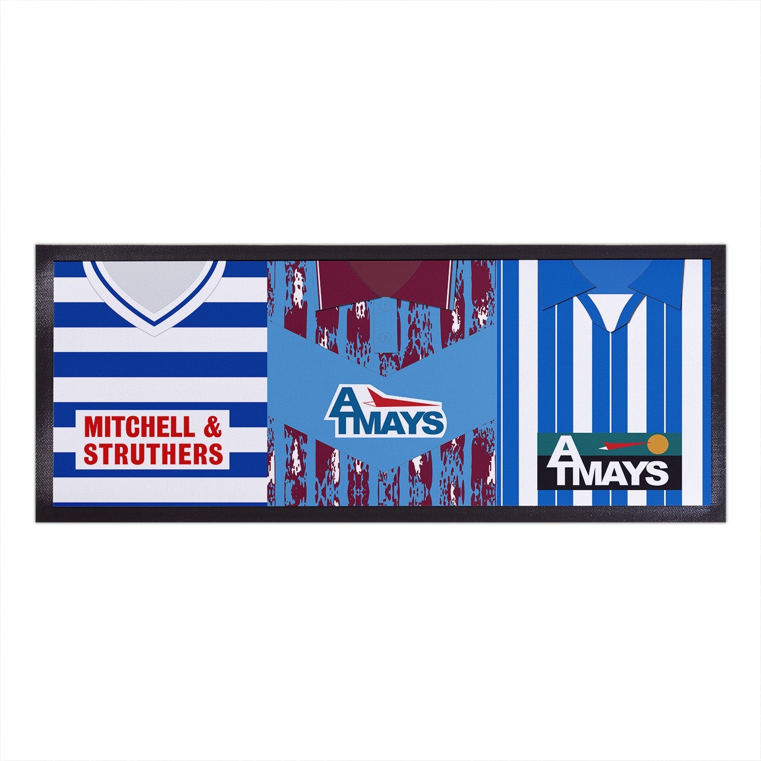 Kilmarnock Retro Football Shirts - Personalised Bar Runner