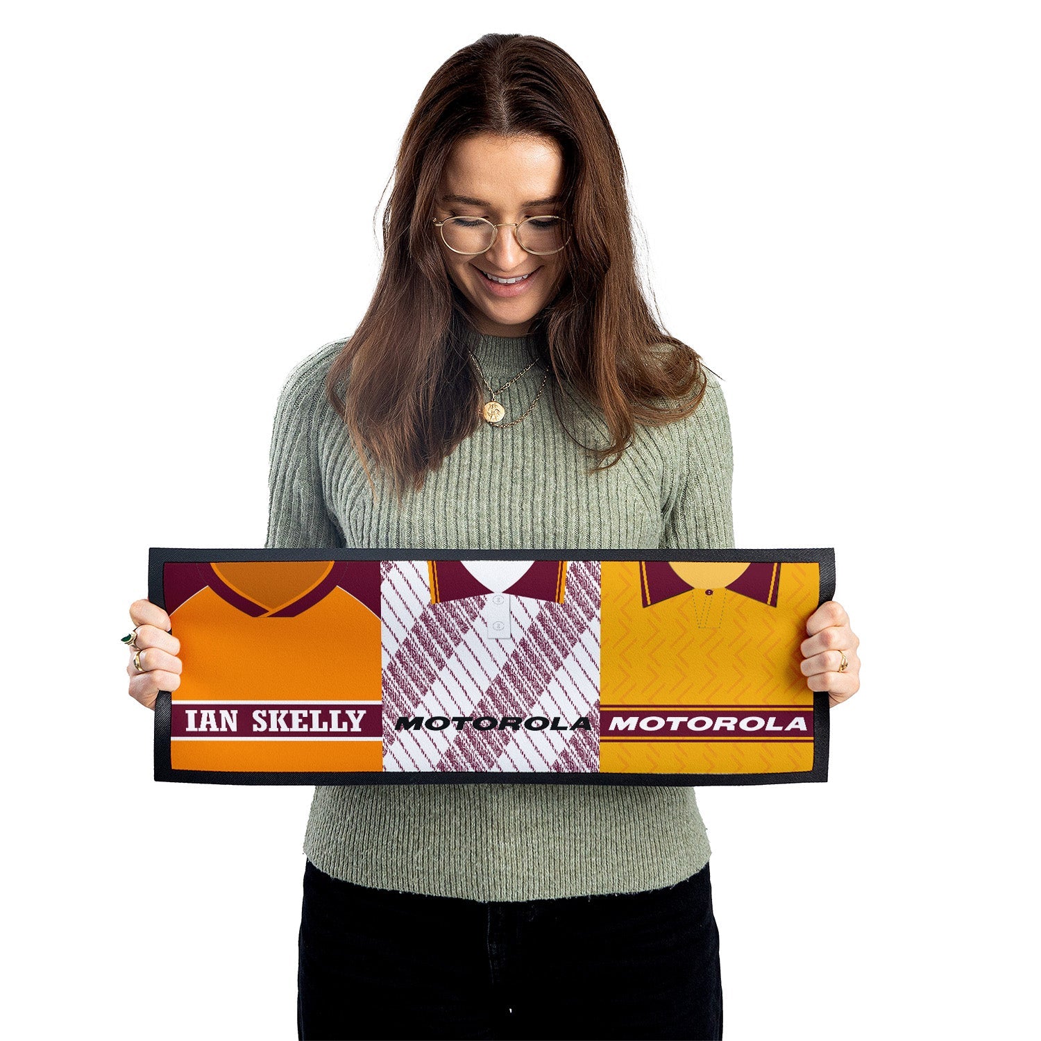 Motherwell Retro Football Shirts - Personalised Bar Runner