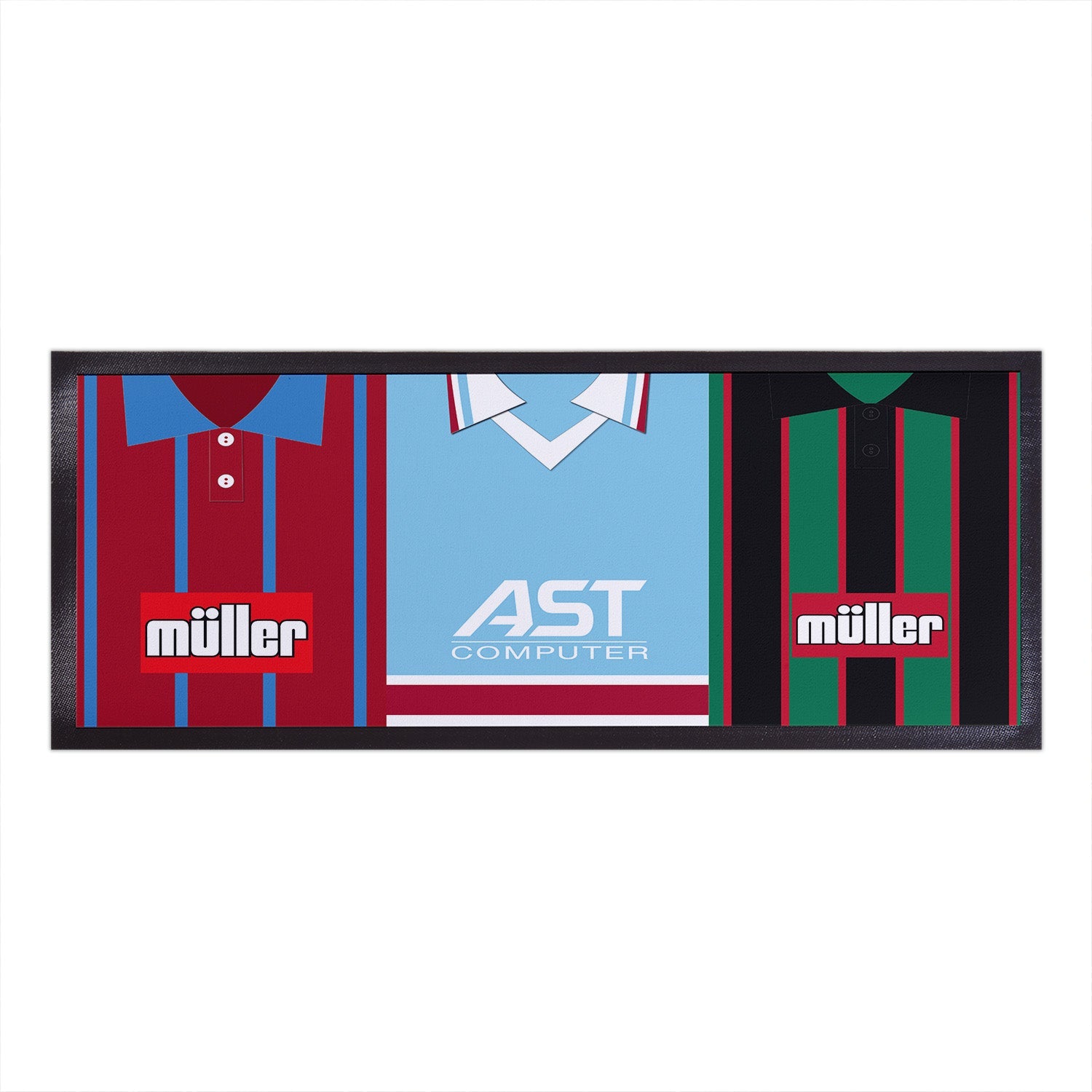 Personalised Aston Villa Retro Football Shirts - Bar Runner