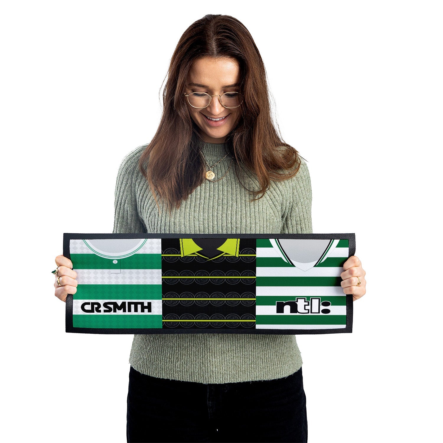 Personalised Celtic Style 2 - Retro Football Shirts - Bar Runner