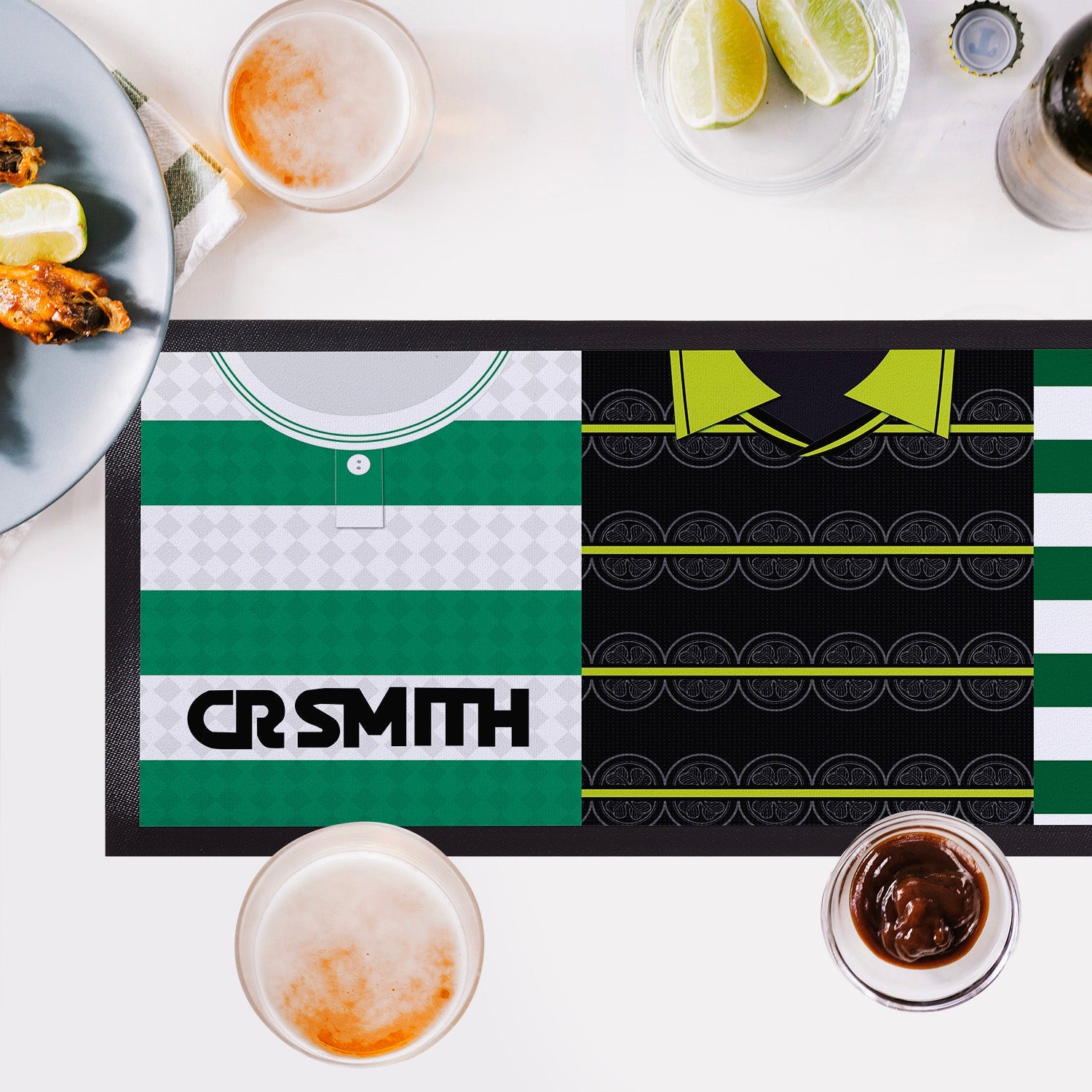 Personalised Celtic Style 2 - Retro Football Shirts - Bar Runner