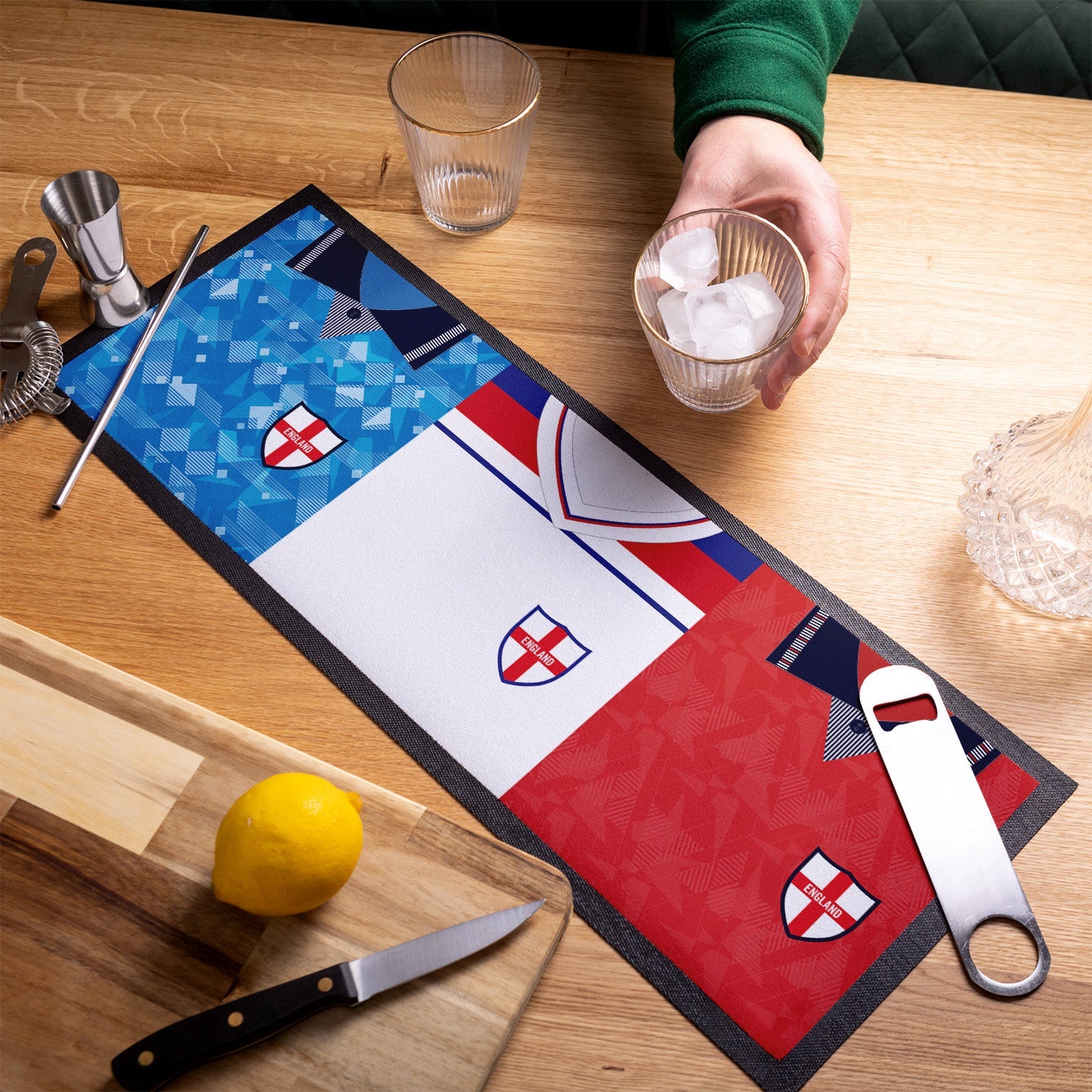 Personalised England - Retro Football Shirts - Bar Runner