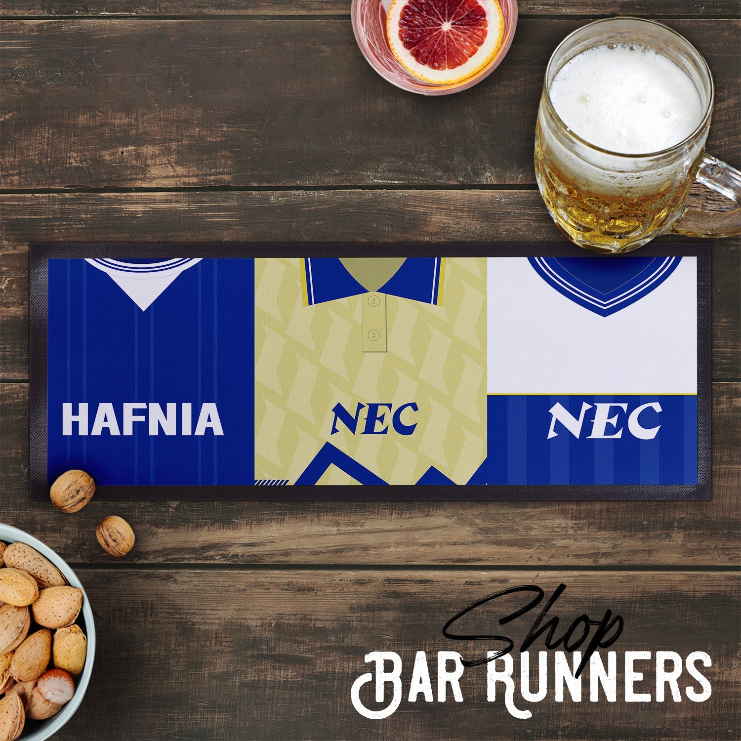 Personalised Everton - Retro Football Shirts - Bar Runner