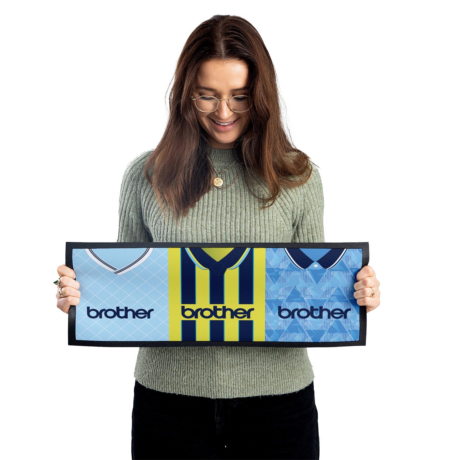 Personalised Man City - Retro Football Shirts - Bar Runner