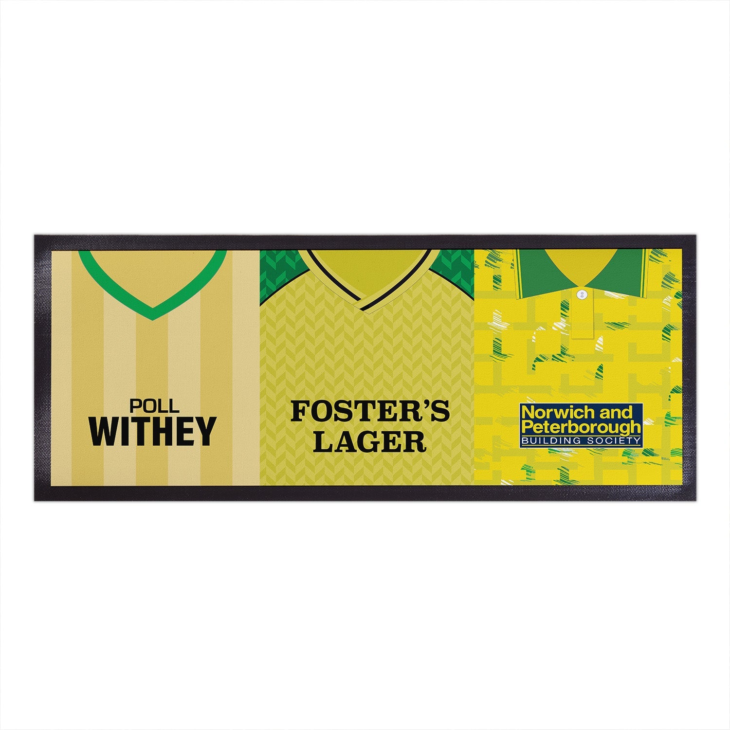 Personalised Norwich- Retro Football Shirts - Bar Runner